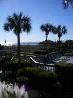 Looking across to the ocean from Trina's stairs.