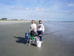 Mother and Ruth with Daddy fishing.