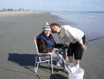 Daddy & Mother and Myrtle Beach in the background.