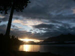 Brilliant orb, up over Olympic Mountain Range at 5:44 a.m.