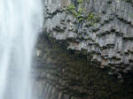 The striking Columnar Columbia River Basalt at Latourell Falls, exposing portions of basalt thousands of feet thick.