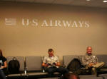 Joe (right) at our gate on Veterans Day, an annual American holiday honoring military veterans (a federal holiday and a state holiday in all states).