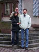 Christa & Dieter (front) with Joe at the Stdtisches Museum, which highlights the region's geology, & mining dating from the 1st century A.D., also Bronze age, provincial-Roman, & medieval presentations, as well as events of the Thirty Years' War in Wiesloch.