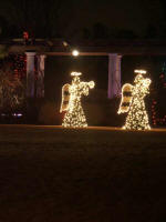 Brightly lit angels trumpet the Good News of Jesus' birth!