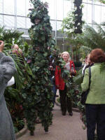 Girvaud (on the left) photographs this special towering appearance by The Living Garden.